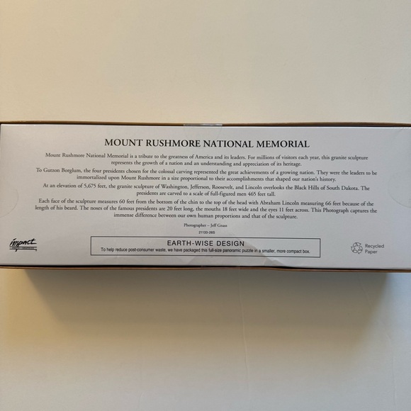 Mount Rushmore National Monument panoramic  Puzzle 500 piece new sealed in box - Picture 6 of 7